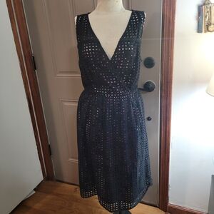 Lane Bryant Black and Purple Midi Dress